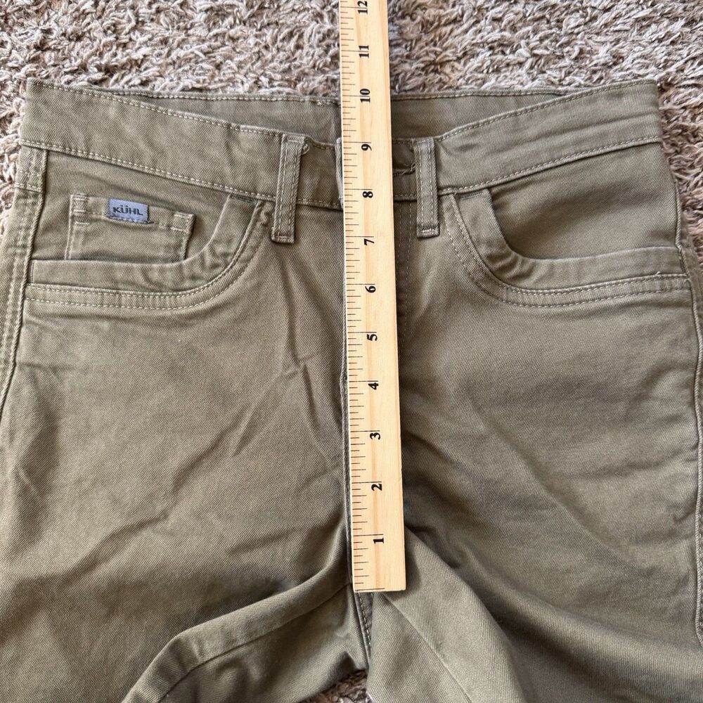 Kuhl Kontour Skinny Jeans Olive Green Women's 4 Reg Hiking Outdoors Tie Waist - Picture 12 of 13